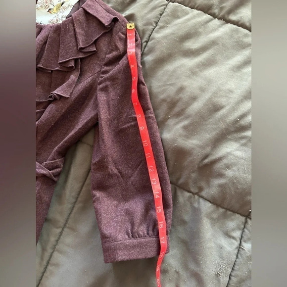 Tabitha Anthropologie foliage finder wool jacket coat ruffle size 0 - Picture 11 of 11